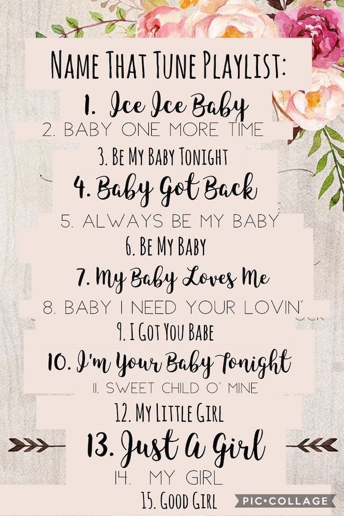 name that tune playlist game, unique baby shower themes, flowers on the paper
