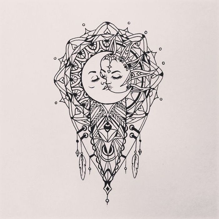 Mandala Moon Tattoo Meaning tattoo design