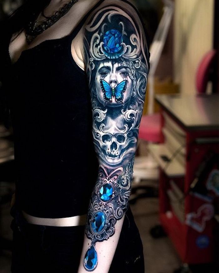 Womens Arm Sleeve Tattoo Designs