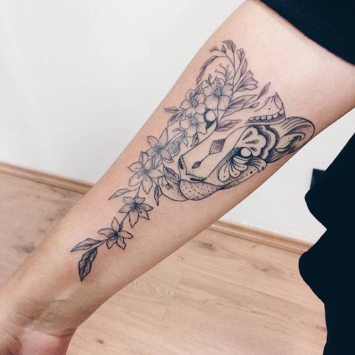 Flower Forearm Tattoos For Females