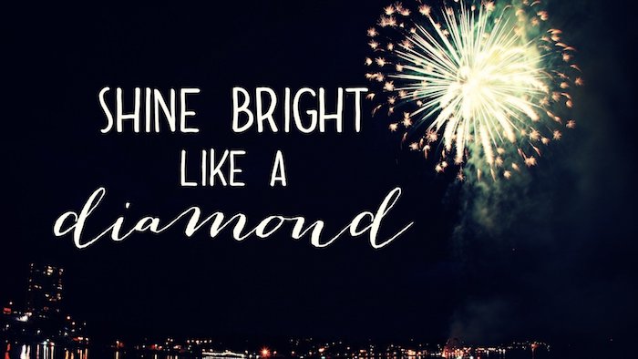 shine bright like a diamond, fireworks in the sky, flower background tumblr, night city skyline