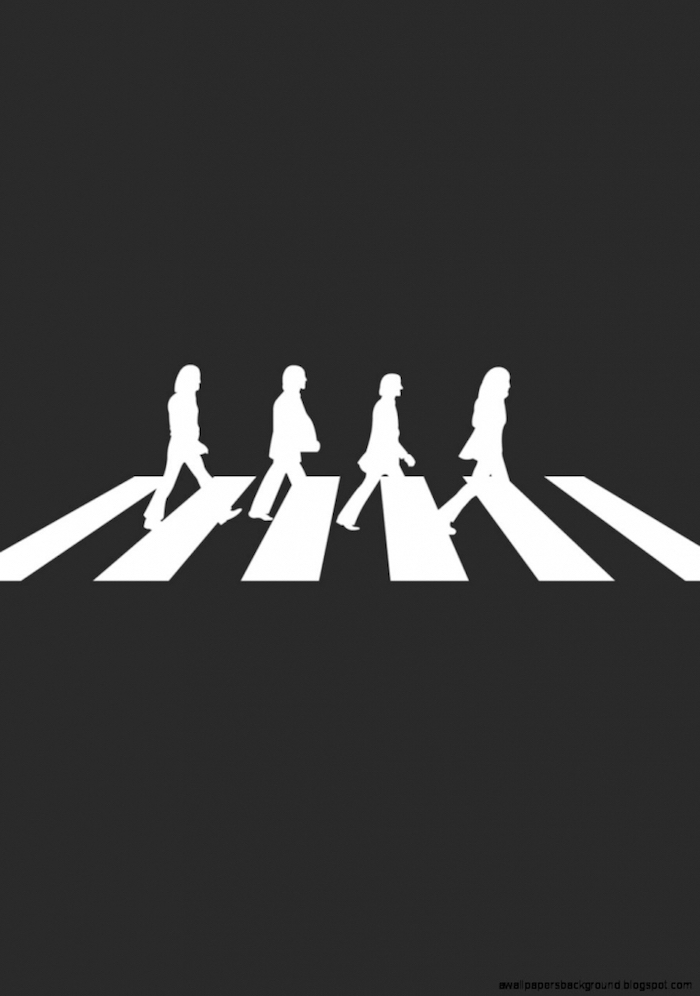 the beatles, abby road cross walk, black background, tumblr backgrounds