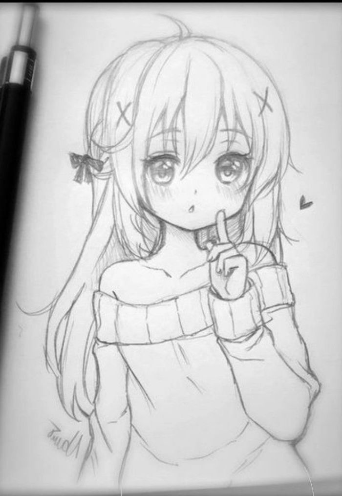 Anime Girl Drawing With Pencil Manga Expert