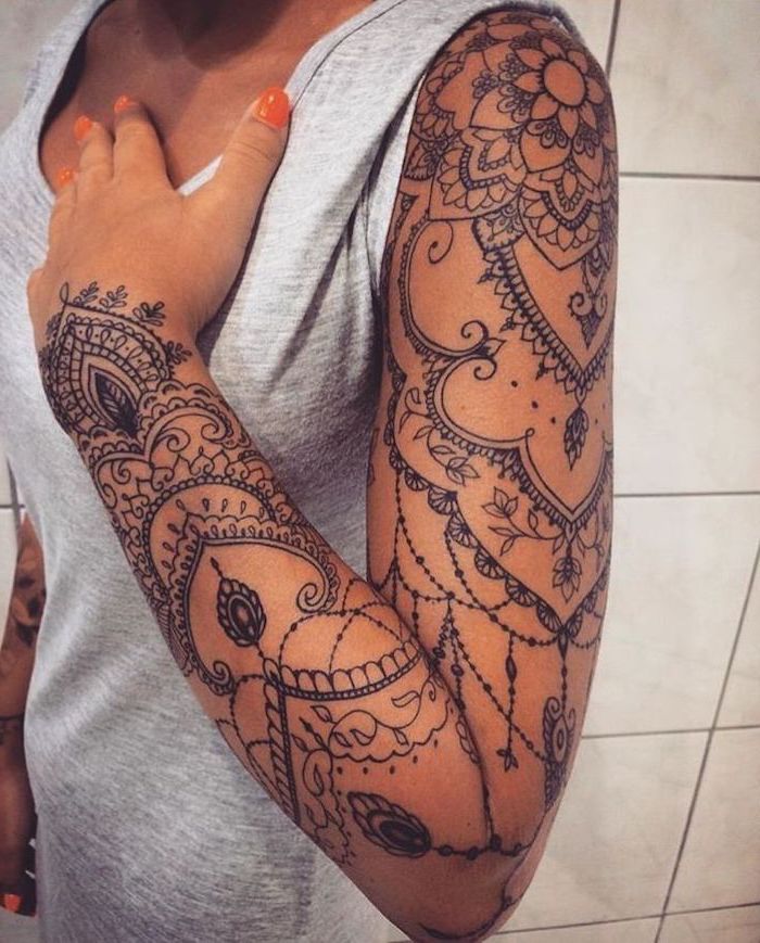 Tattoos arm frauen mandala