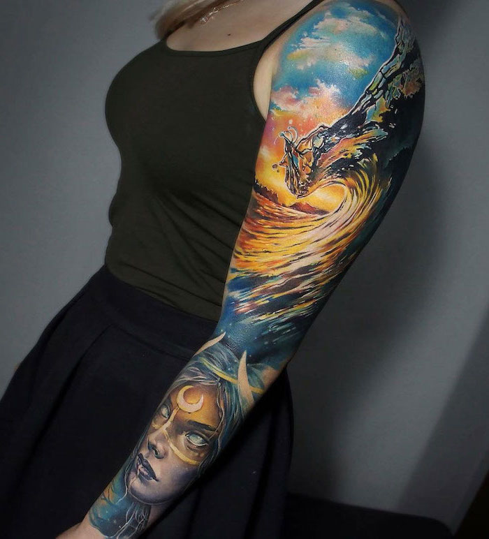 110 beautiful sleeve tattoos for men and women ...