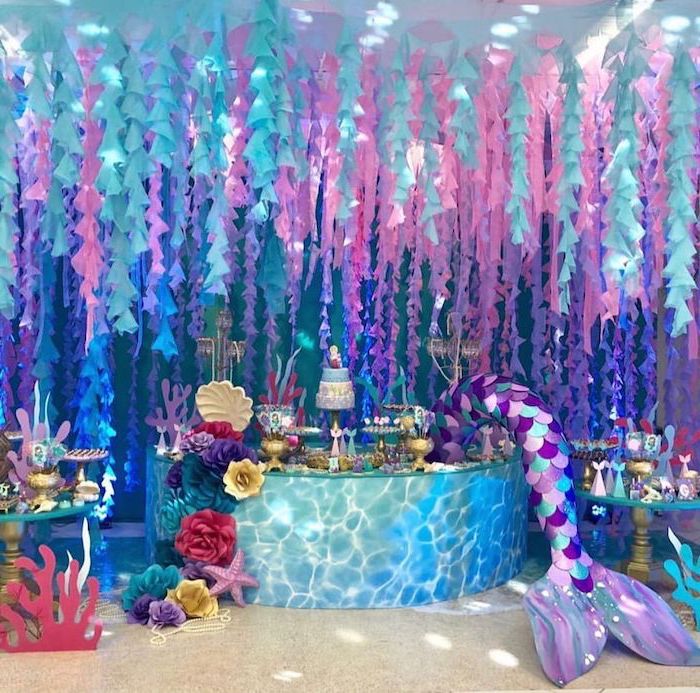 diy mermaid baby shower decorations