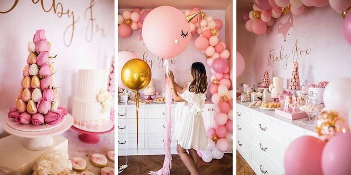 Baby Shower Ideas For Girls Pink And Gold Baby Viewer